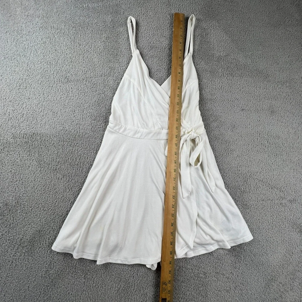 Urban Outfitters Kimchi Blue Y2K Wrap Romper Dress Side Tie Small White - Picture 7 of 12
